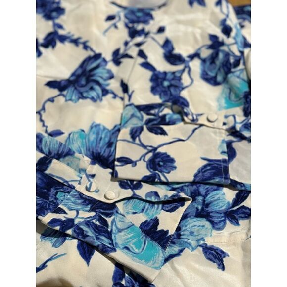 Tory Burch Giovanna Long sleeve Lilly floral 8 100% silk - Picture 6 of 16